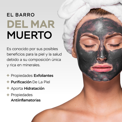 Mascarilla magnética facial con barro del mar muerto y polvo de perla