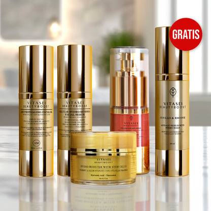 Sueros faciales día y noche + Contornos de ojos día y noche + gratis Suero cuello y escote