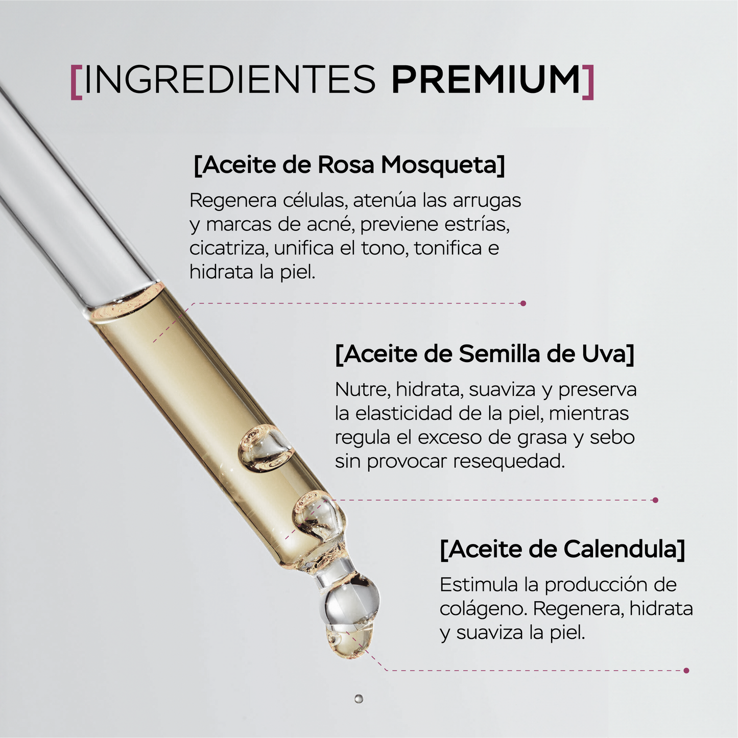 Aceite de rosa mosqueta - combinación de aceites naturales