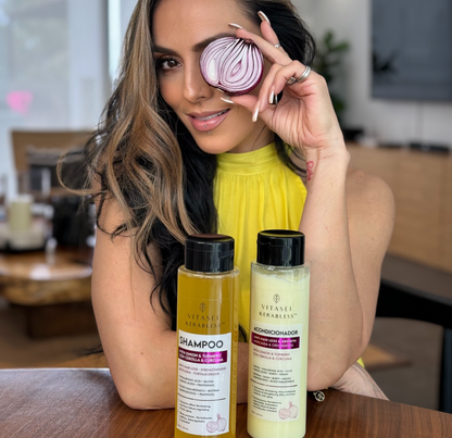Shampoo anti caída y fortalecedor con cebolla, cúrcuma y pantenol