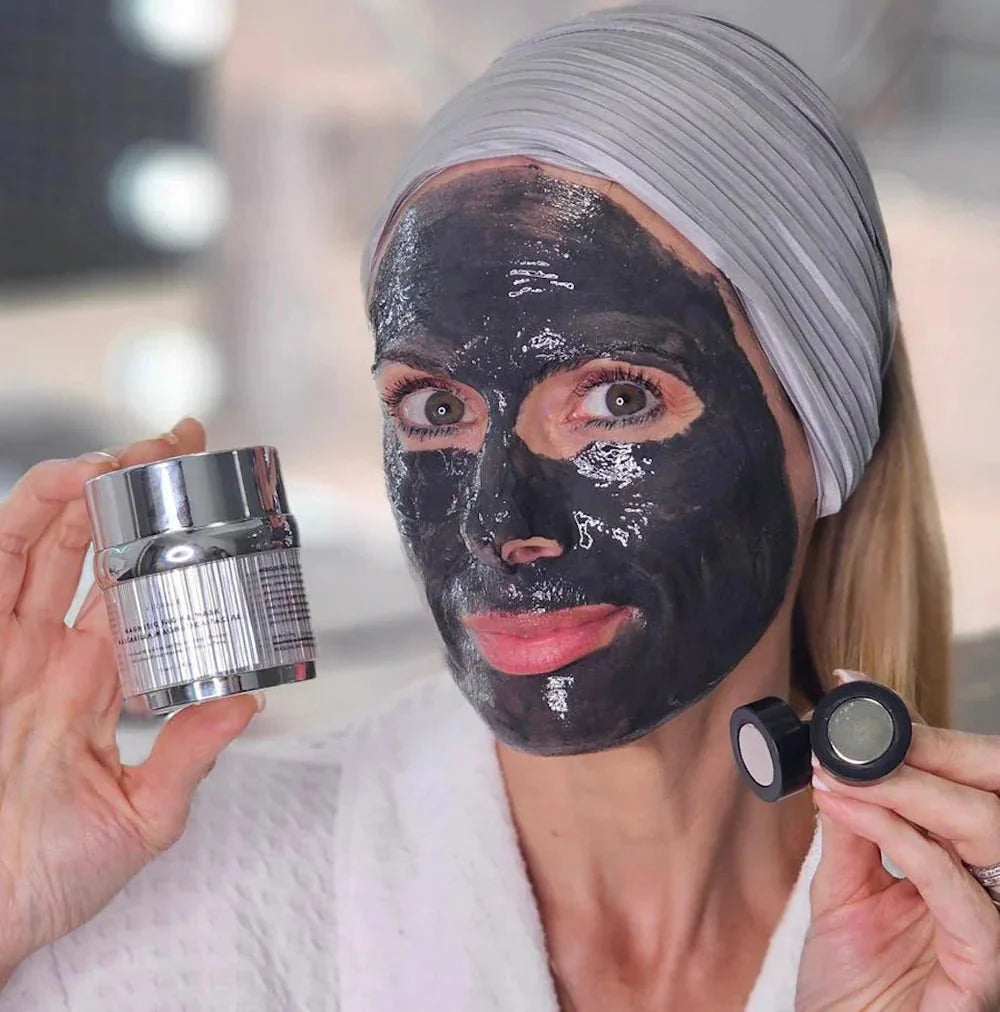 Day and night serums with apple stem cells +  Eyemask patch with caviar and collagen crystals + Magnetic mask with dead sea mud