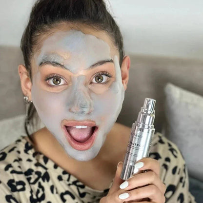 Oxinergy Oxygenating Charcoal Mask + Cream with Prebiotics + Neck And Decollette Stem Cells Serum