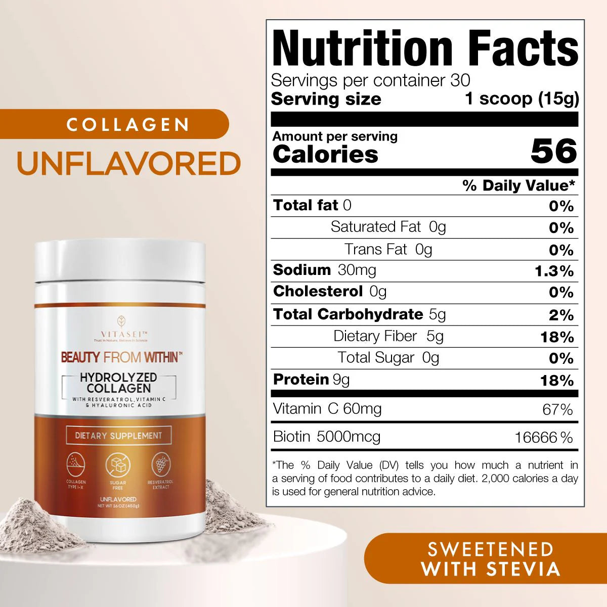 Dúo Colágeno Hidrolizado con Resveratrol y vitamina C - Coco + Sin Sabor