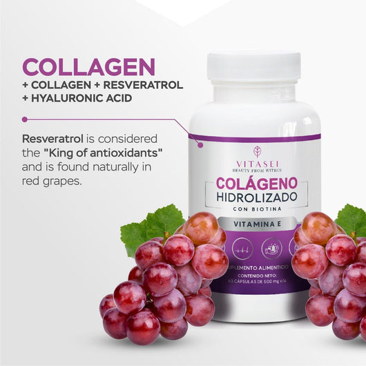 Combo Hydrolyzed Collagen With Resveratrol Coconut Flavor And Unflavored + Hydrolized Collagen Capsules