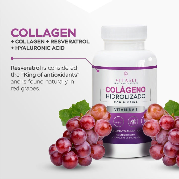 Combo Hydrolyzed Collagen With Resveratrol Coconut Flavor And Unflavored + Hydrolized Collagen Capsules