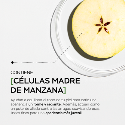 Sueros faciales con células madre de manzana para día y noche (retinol)